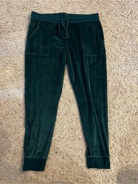 Stars Above Target Women's Dark Green Velour Pajama Pants Cozy Lounge Joggers